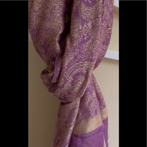 Lavender Paisley Pashmina•Shawl•Scarf Wraps•Head Covers 2 Tones Reversible